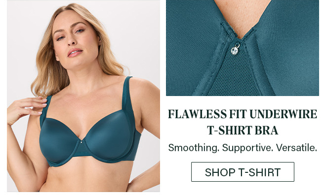 Bali Flawless Fit Women's Underwire Bra, Full-Coverage T-Shirt Bra