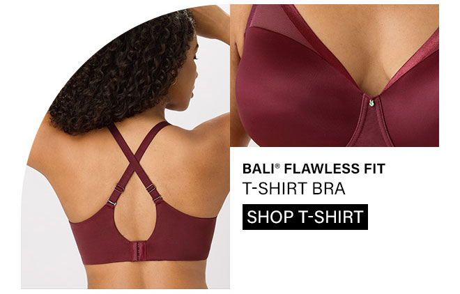 Bali Flawless Fit Women's Wireless Bra with Foam, T-Shirt Bra, Moisture Wicking