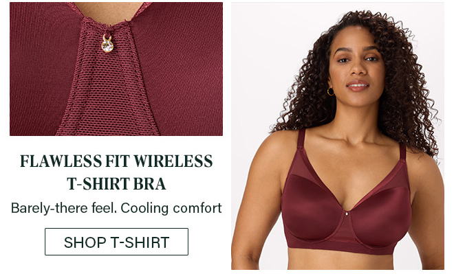 Bali Flawless Fit Women's Wireless Bra with Foam, T-Shirt Bra, Moisture Wicking
